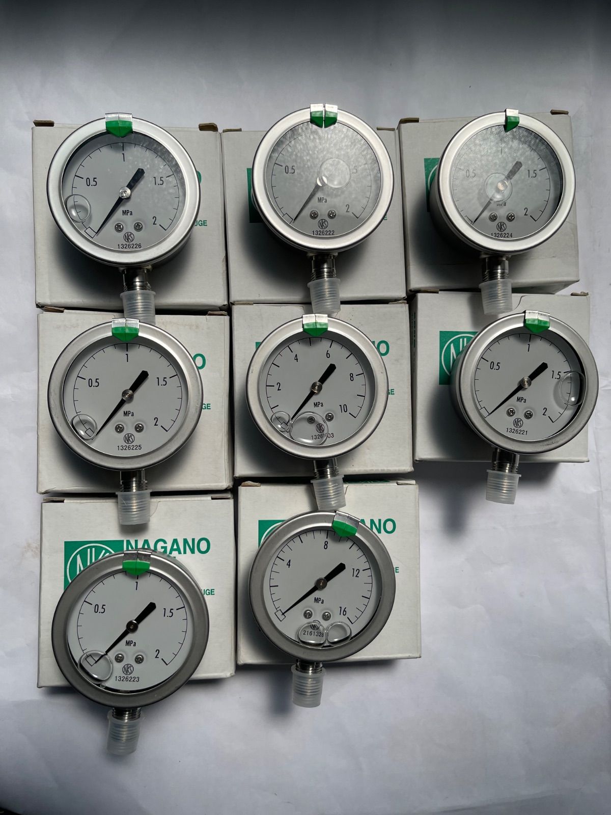 未使用 NKS 長野計器 Pressure Sensor Switch Gauge 圧力センサースイッチゲージ 8個セット