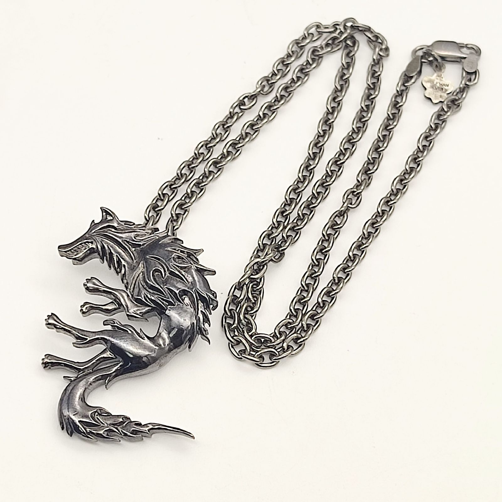 美品】WOLFMAN B.R.S ブレード ホワイトファングウルフネックレス