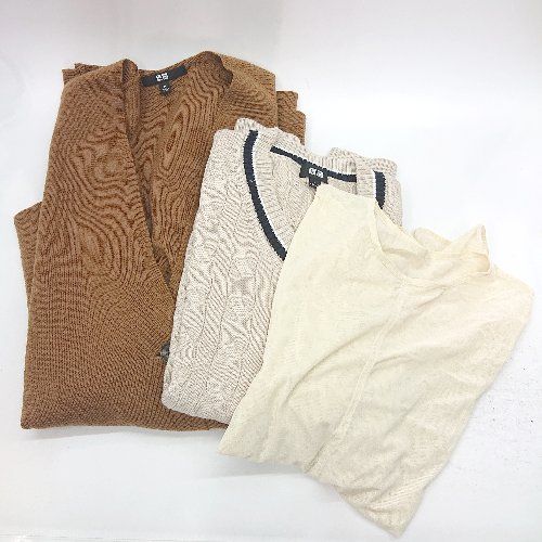 ◇ 《 UNIQLO ユニクロ まとめ売り３点セット ベスト カーディガン レディース 》 E 【1407180023000】