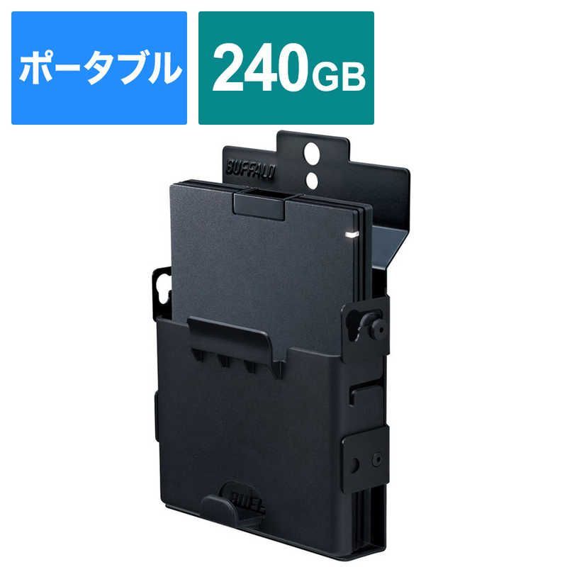 【新品未使用】【未開梱】BUFFALO TV録画･取り付け可能 外付けポータブルSSD 240GB SSD-PGT240U3-BA ブラック