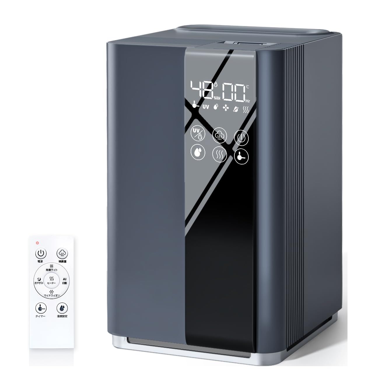 【2025新登場・AIスマート】 加湿器 大容量 5L 知能恒湿 ハイブリッド式加湿器 加熱式 &超音波式 4重除菌 & マイナスイオン 抗菌カートリッジ 空気清浄機能 100℃高温除菌 アロマ対応 上から注水 パワフル加湿 省エネ 静音設計 aa33993a