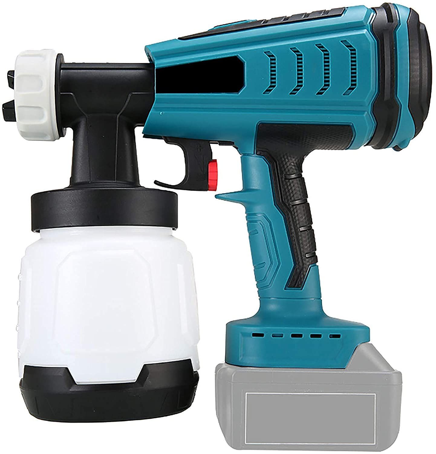 充電式スプレーガン ペイントスプレー 幅調整式電動ガン 充電式小型電動ガン マキタ18Vバッテリー対応 塗装 ウッドデッキso bb1042d2