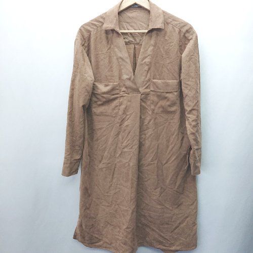 ◇ URBAN RESEARCH アーバンリサーチ 長袖 膝丈 ワンピース サイズF ブラウン系 レディース E 【1407180031289】