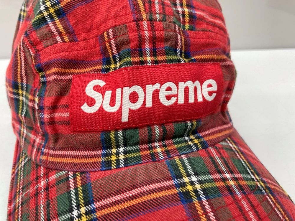 シュプリーム SUPREME 20AW Washed Chino Twill Camp Cap Red Tartan