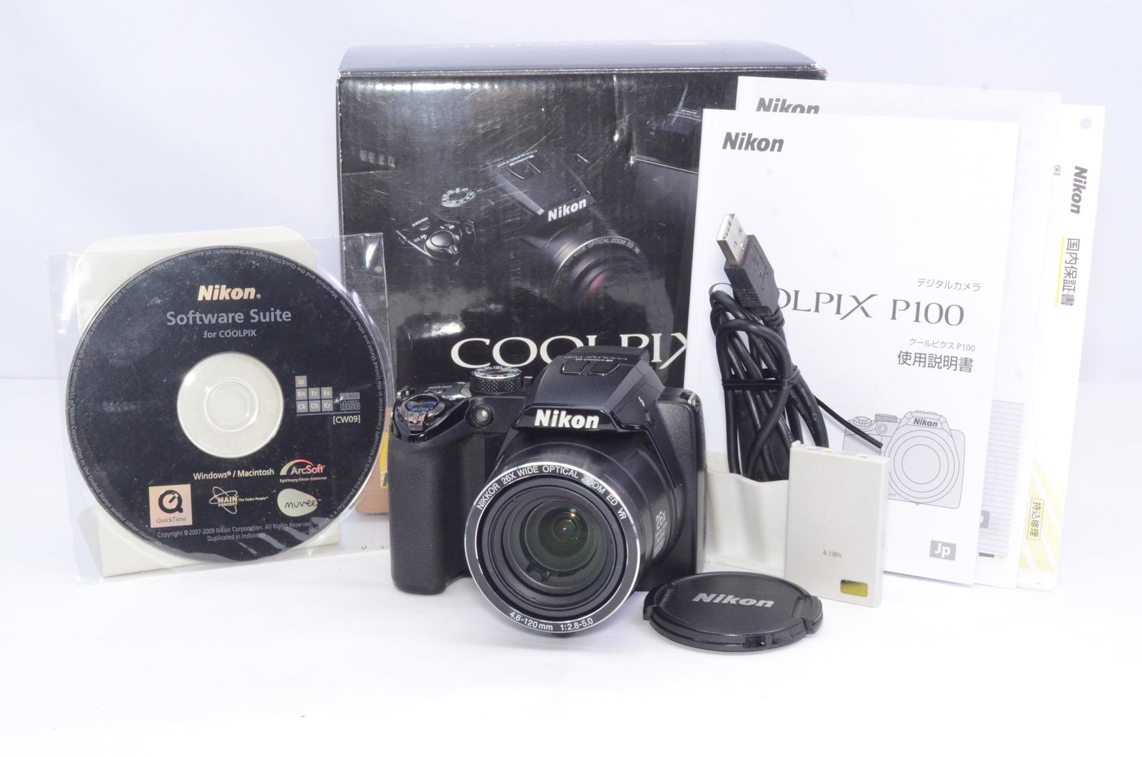 Nikon COOLPIX P100 ブラック 動作確認済み 付属品完備 実用良好