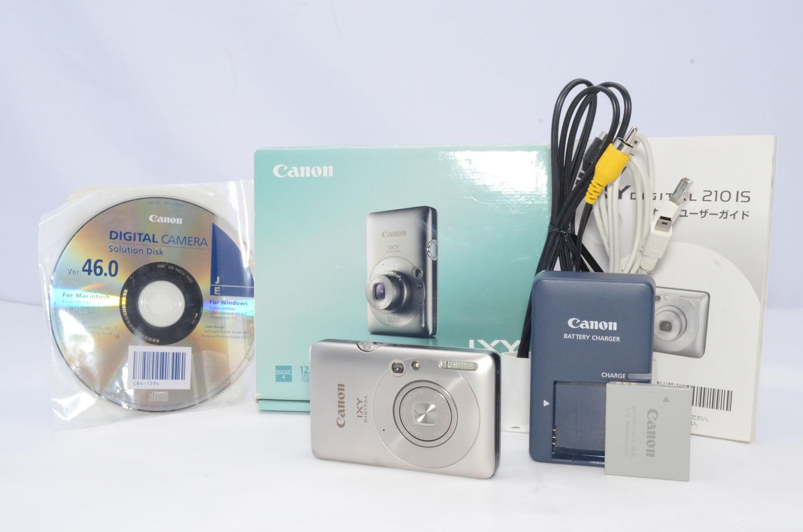 Canon IXY DIGITAL 210 IS シルバー 動作確認済み 付属品完備 実用良好