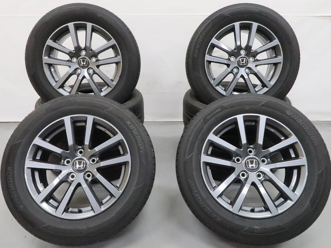 RV ヴェゼル 等に 4本 ホンダ 純正 16インチ 7J +50 5H PCD 114.3 ラジアル ハンコック キナジー エコ2 2024年 215/60R16 グレーメタリック