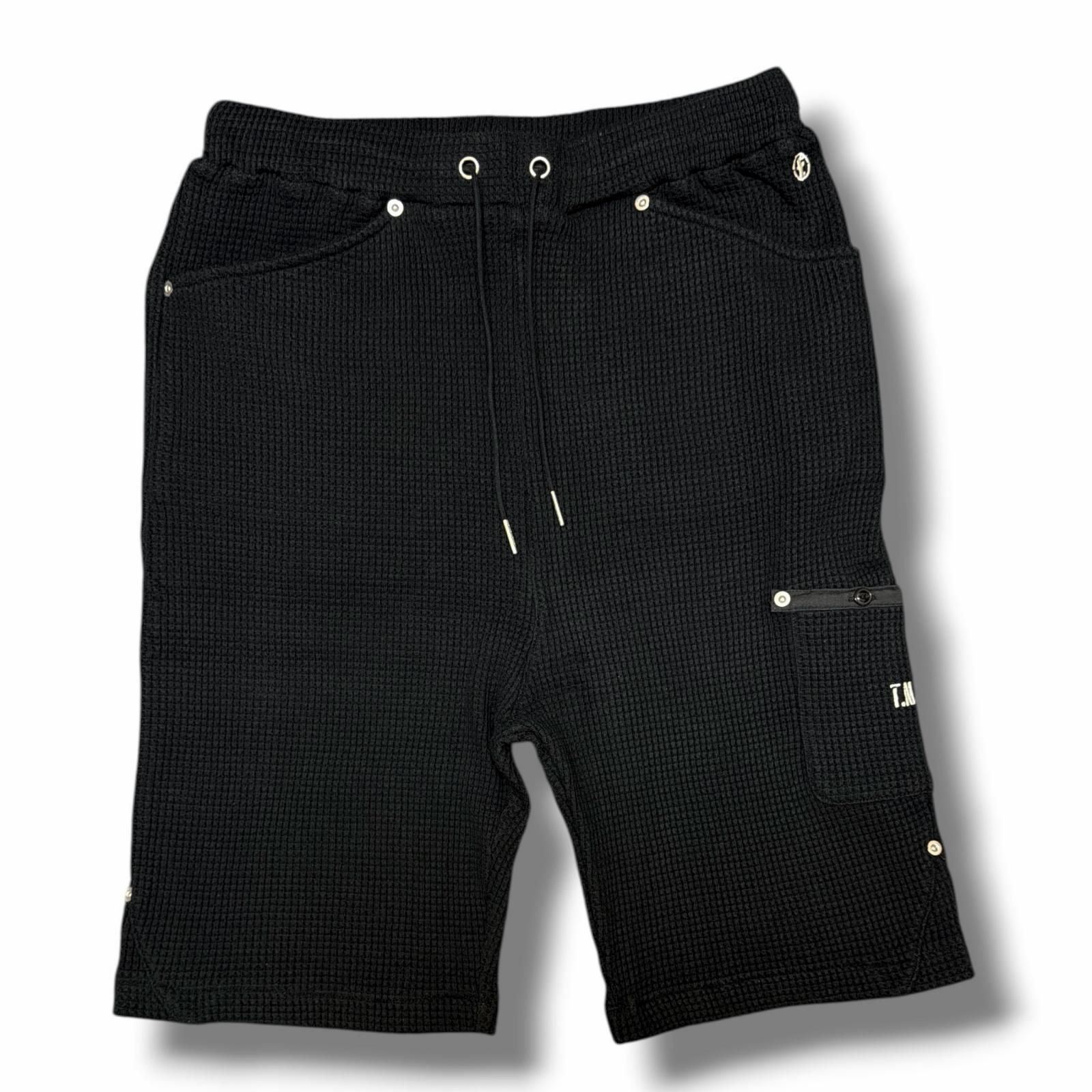 参考上代22000円 未使用 FAF(Fake As Flowers) Thermal Shorts サーマルショーツ ハーフパンツ イージーショーツ エフエーエフ(フェイクアスフラワーズ) 3121409 ブラック 1 （12209M）