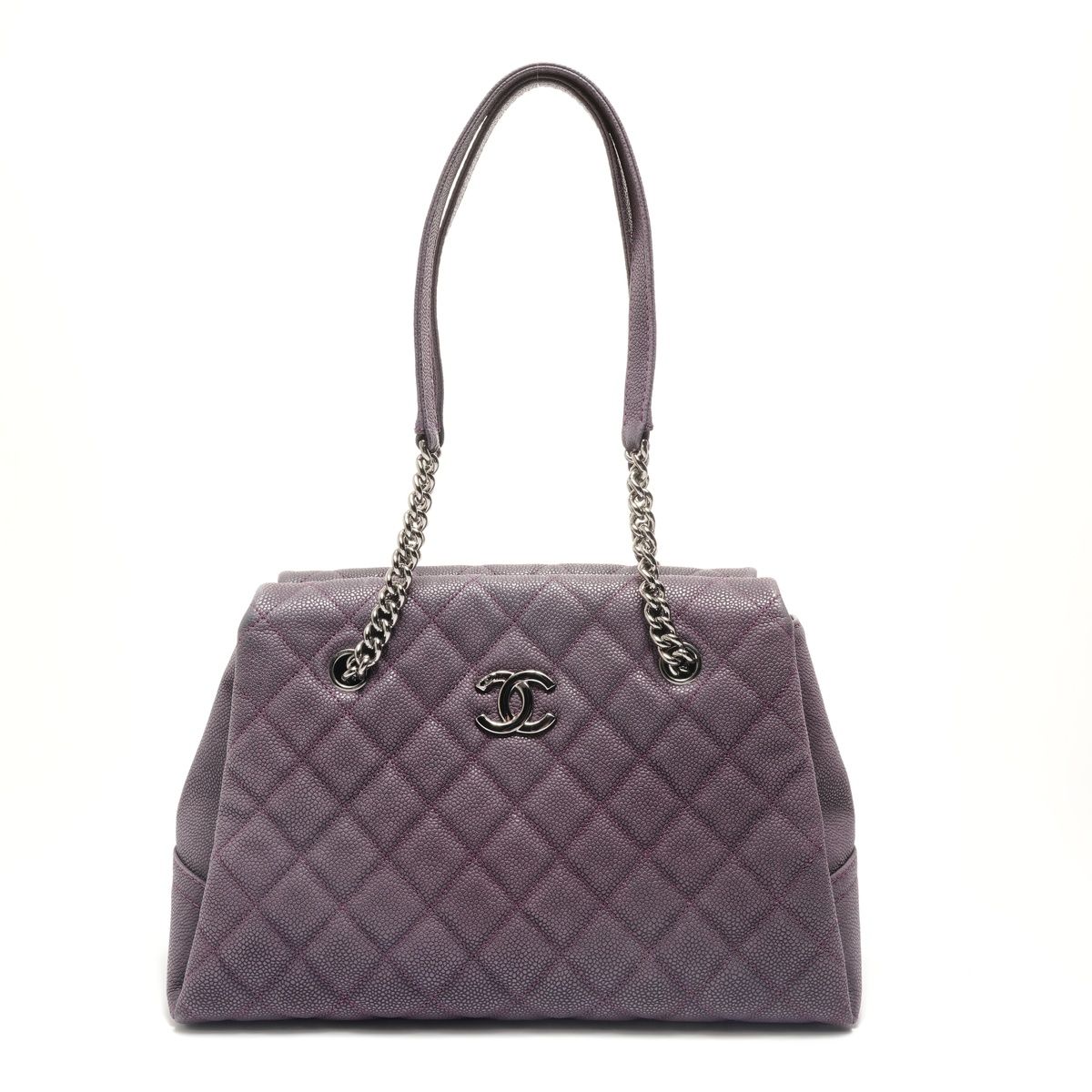 CHANEL シャネル ショルダーバッグ 17番台 2011-2012 キャビアスキン チェーン【中古】