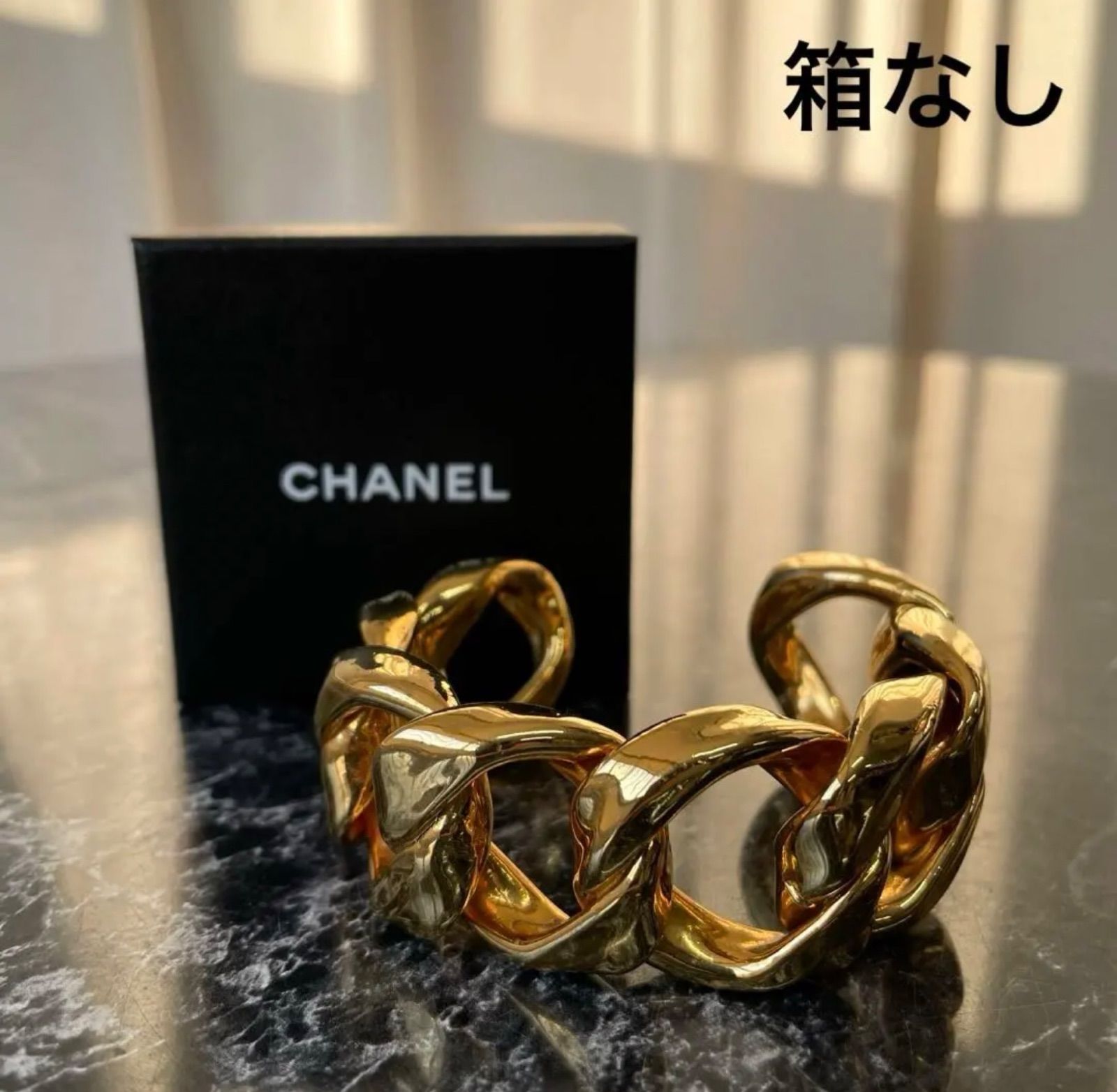 箱無し】シャネル CHANEL チェーン バングル ゴールド ☆ - メルカリ