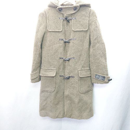 ◇ BEAUTY & YOUTH UNITED ARROWS フード ウール素材 カジュアル 長袖 ダッフル コート サイズM ベージュ系 レディース E 【1407180040847】