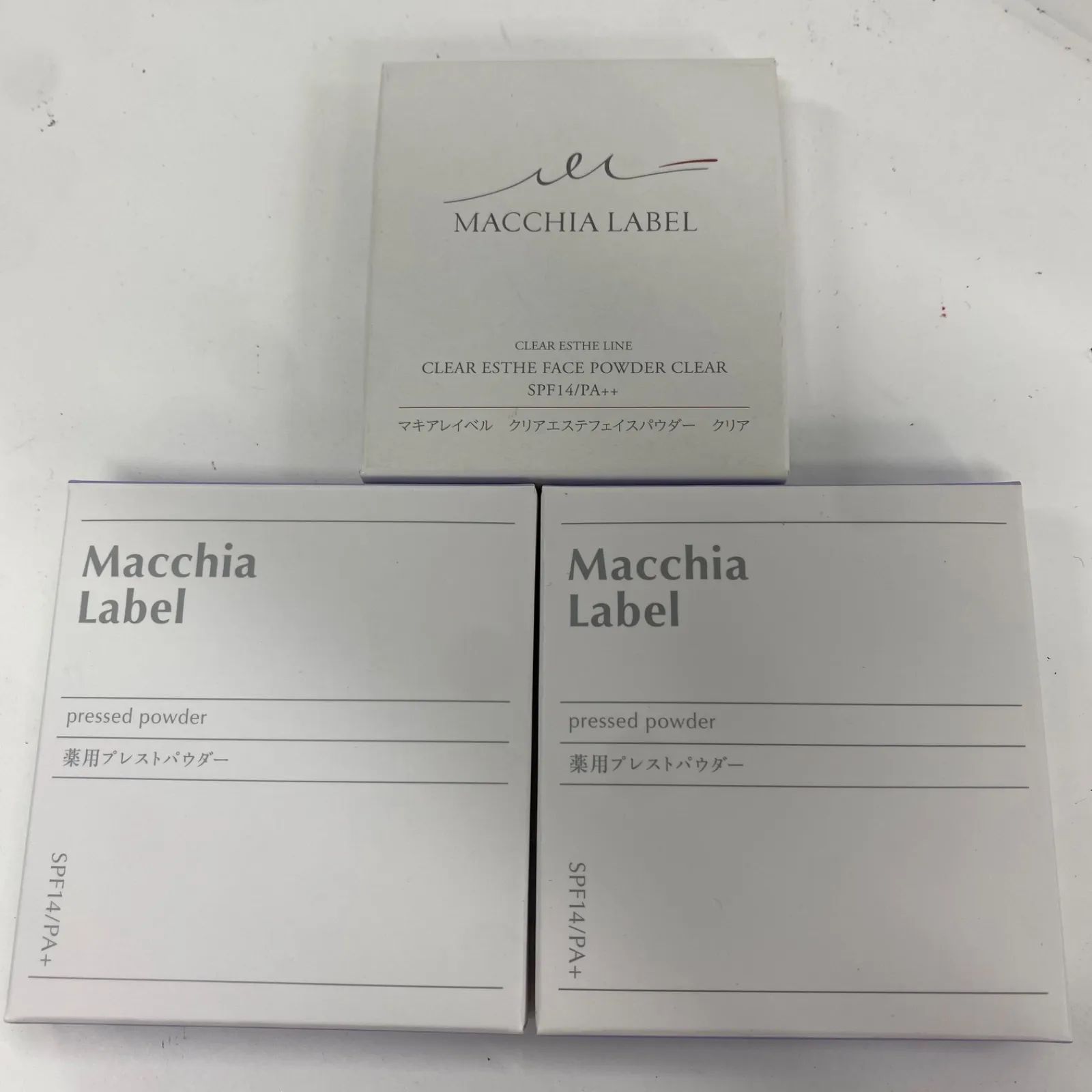 M4592 K Macchia Label 薬用プレストパウダー マキアレイベルPP 詰め替え用(レフィル)12g×2・マキアレイベル クリアエステフェイスパウダー クリア詰め替え用(レフィル)10g 計3点セット