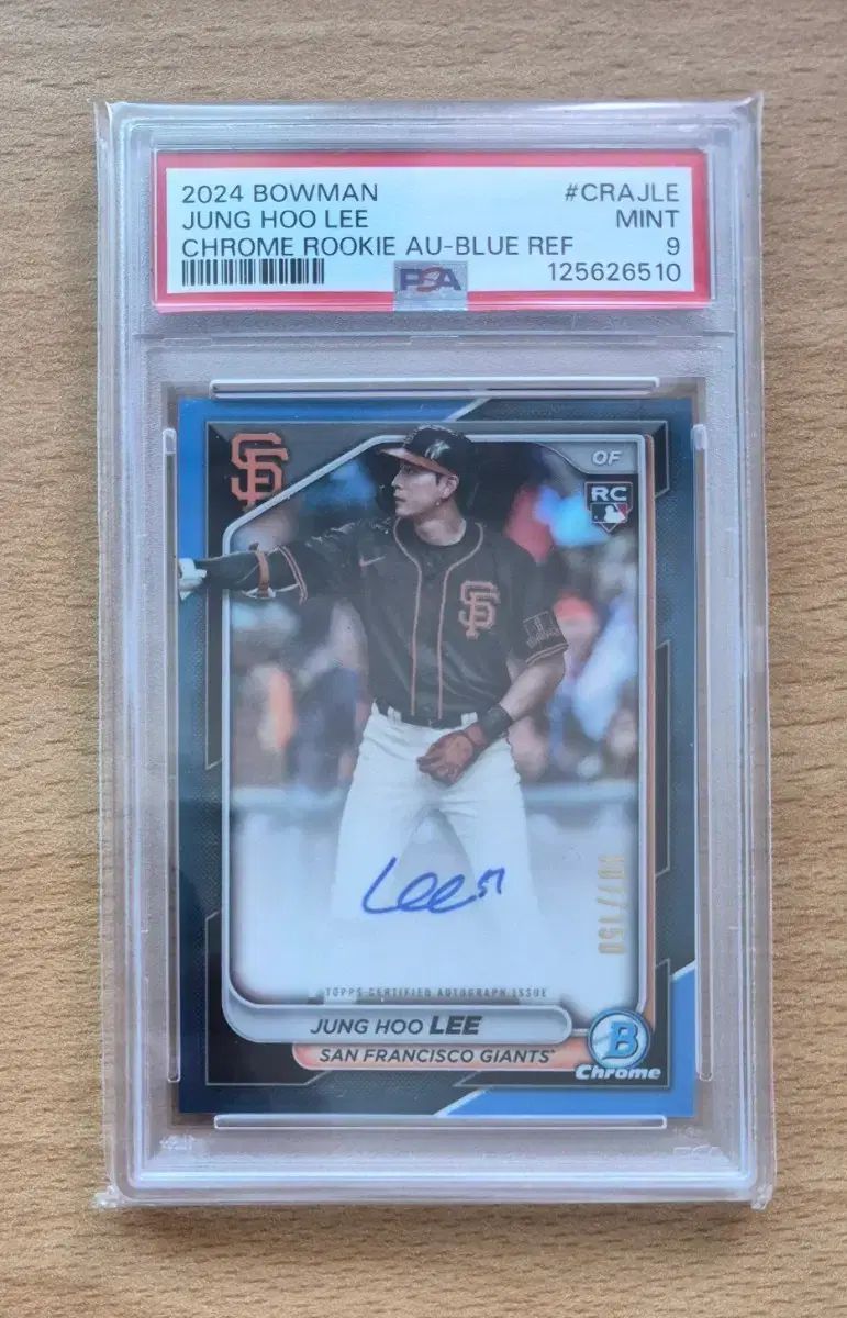 MLB 2024 ボウマン 李政厚（イ・ジョンフ） 150枚限定 ブルー ルーキーオート PSA9 カード出品