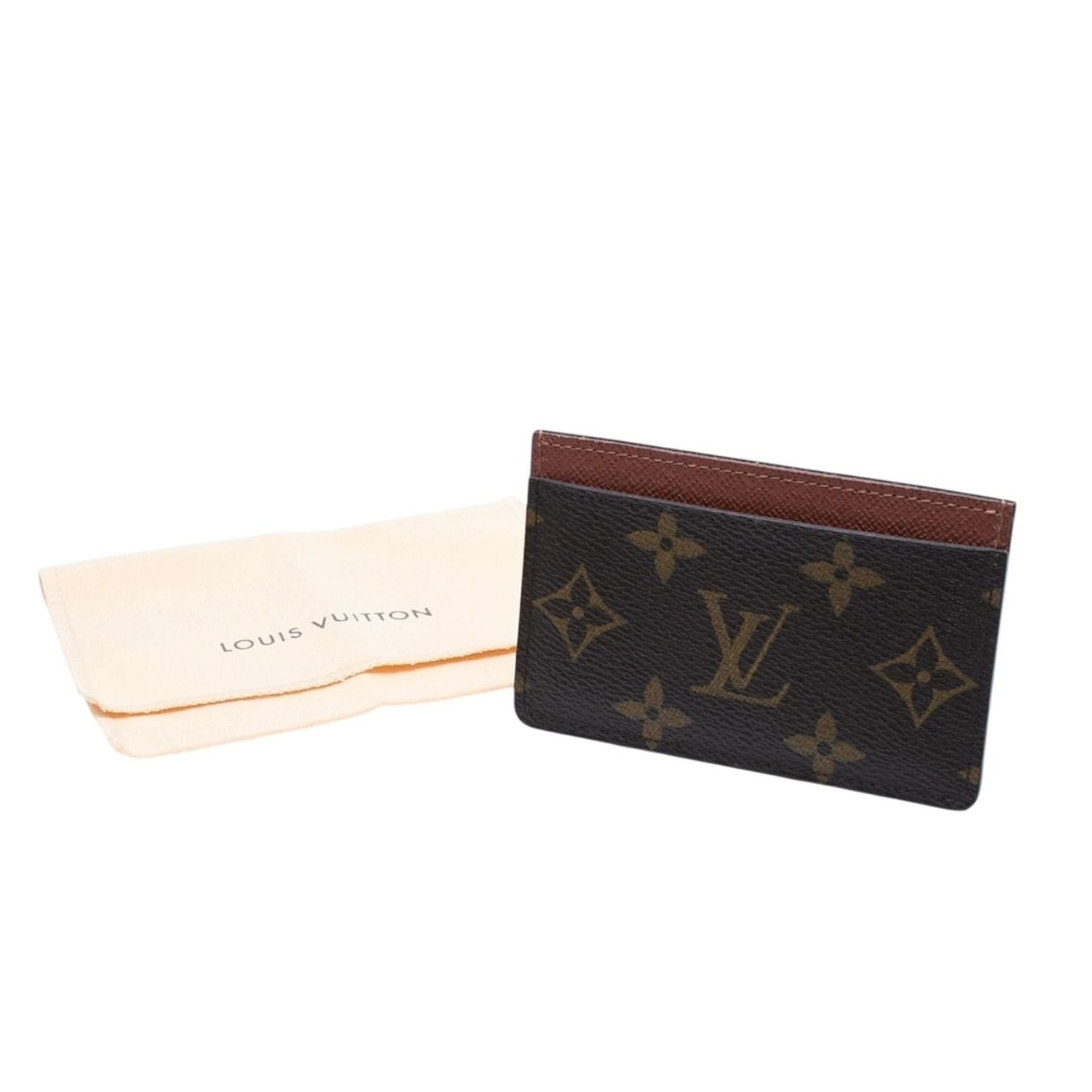 極美品 LOUIS VUITTON ルイヴィトン ポルトカルトサーンプル カードケース M61733 モノグラムキャンバス ブラウン 中古 4a002399