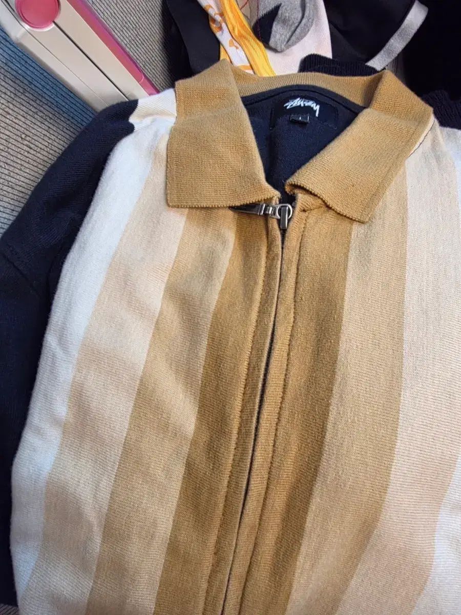 STUSSY プレストーン ジップアップ L