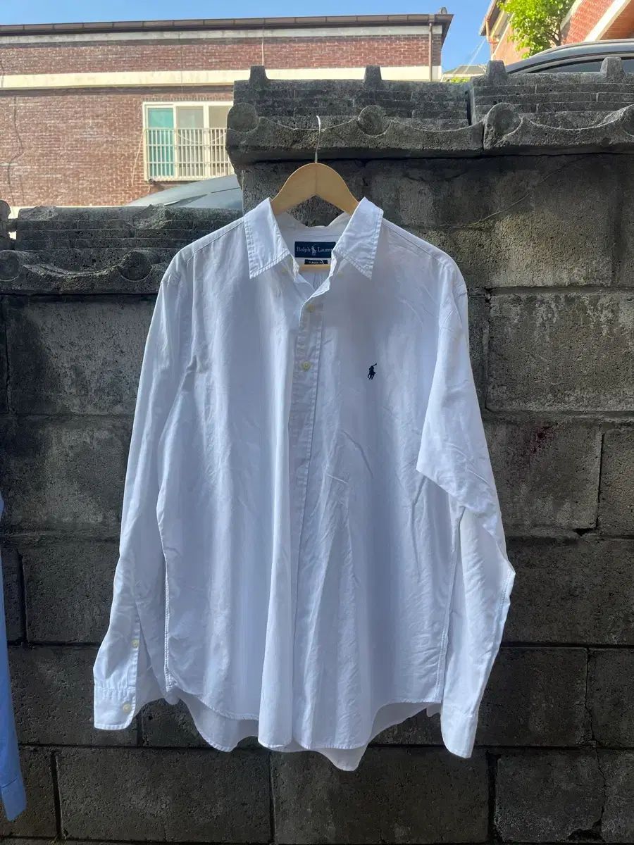 ポロラルフローレン ヴィンテージ Classic フィット コットン 白 シャツ xl