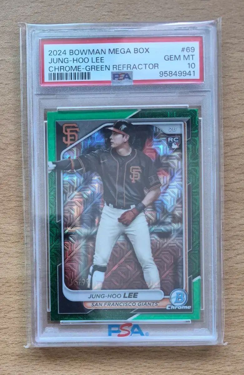 MLB 2024 ボウマン 李政厚（イ・ジョンフ） 99枚限定 ルーキー グリーン PSA10 カード 出品 20,764円