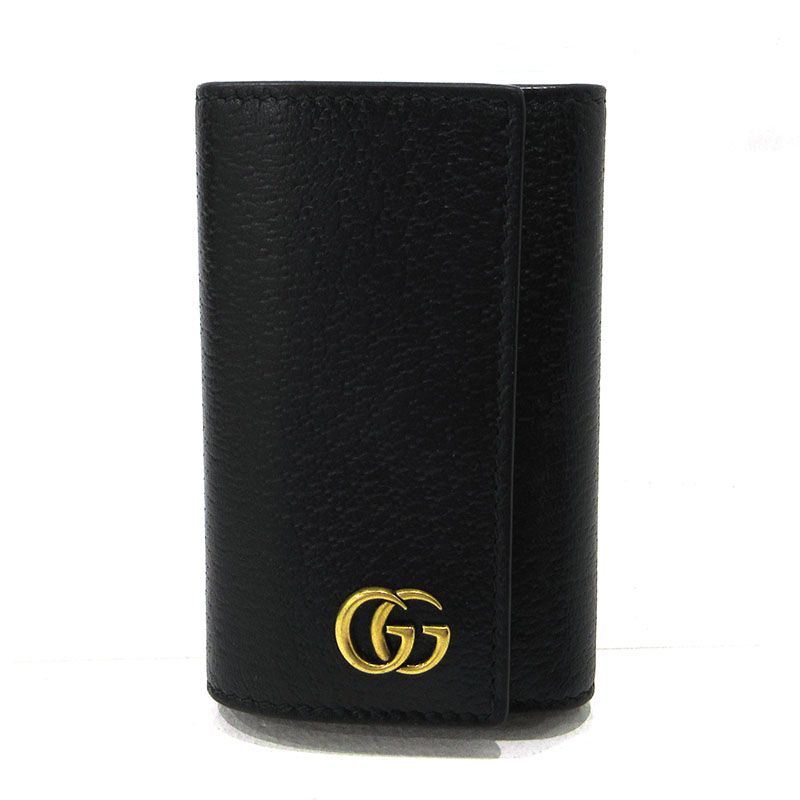 【三重本店】 中古 GUCCI | グッチ キーケース 6連 435305 GGマーモント ブラック 【125】