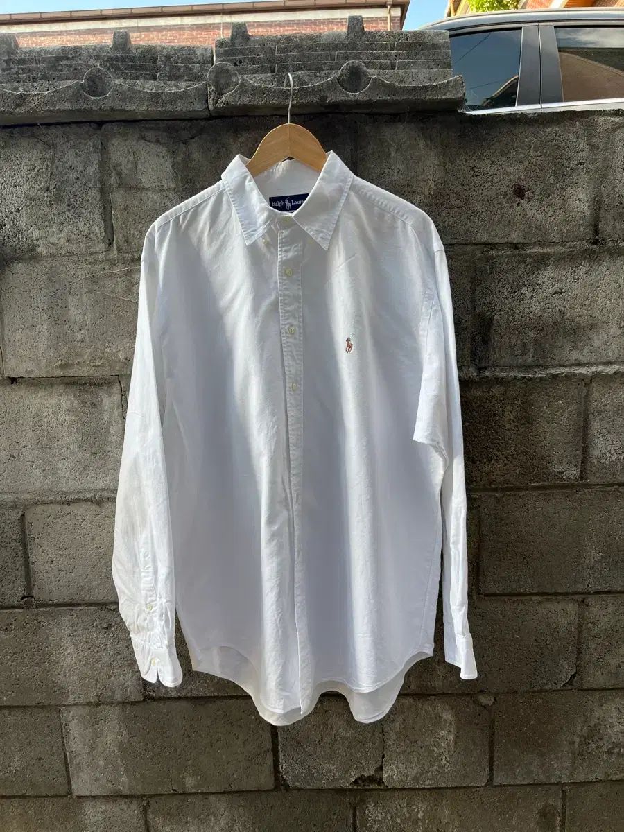 90年代 ポロ ラルフローレン ヴィンテージ コットン 白 シャツ 2XL
