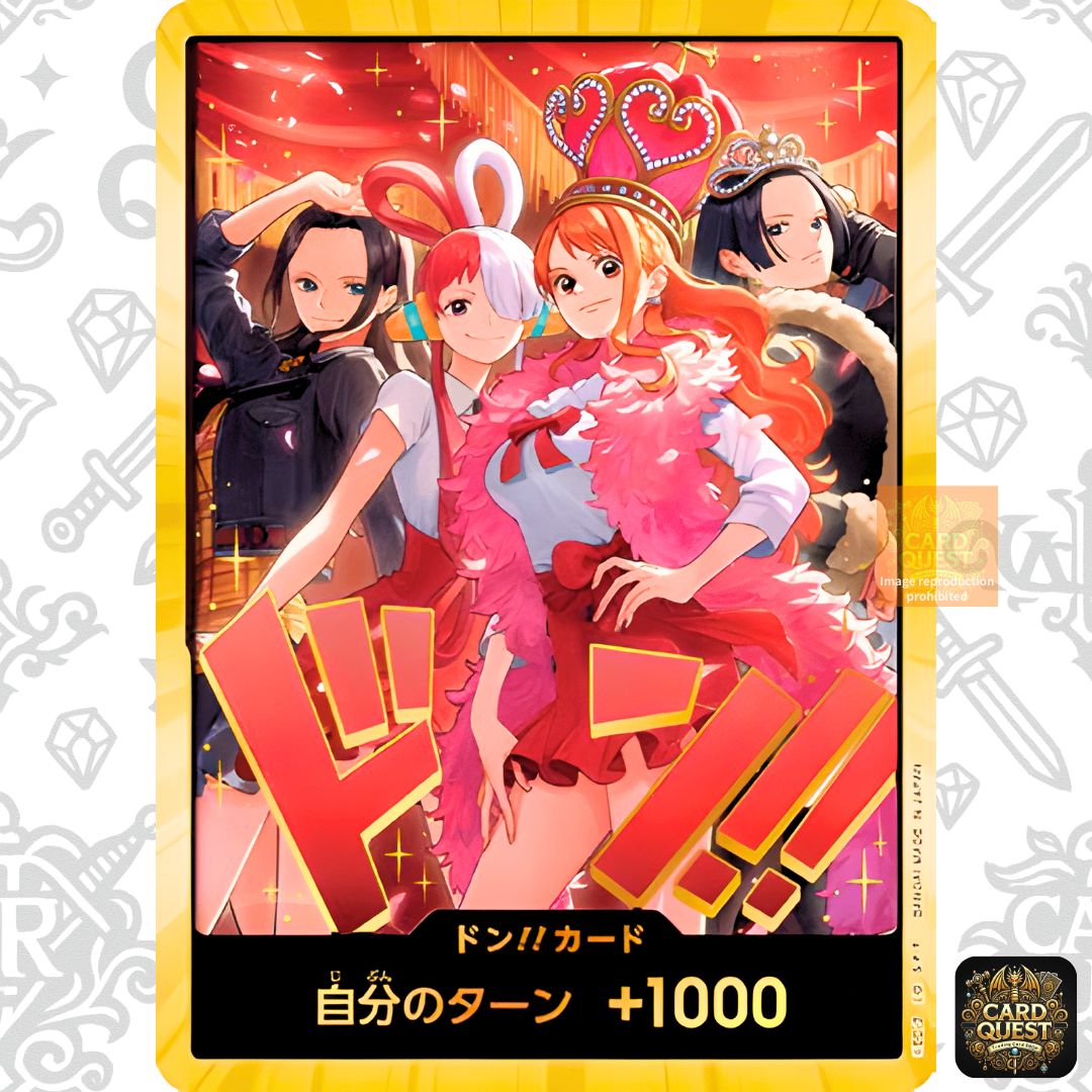 ヒロインズエディション 金ドン 1枚 パラレル ワンピースカード 状態A】金ドン!!カード : ロビン&ウタ&ナミ&ハンコック スーパー