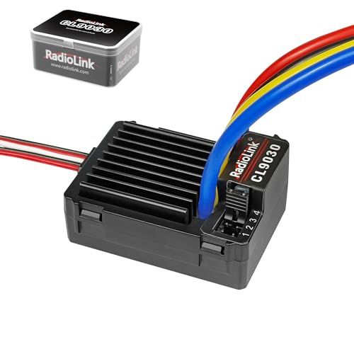 Radiolink CL9030 90A (2-4S) Brushed ESC 防水ブラシ付き 内蔵5A BEC 5.5V/7.5V選択可能、RC クローラー タンク/ボート用電子スピードコントローラー (XT60 プラグ)kk 1558480c