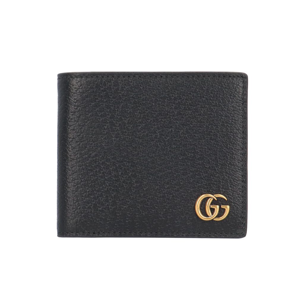 グッチ コインウォレット GGマーモント 二つ折り財布 レザー 428725 メンズ GUCCI 中古 グッチ