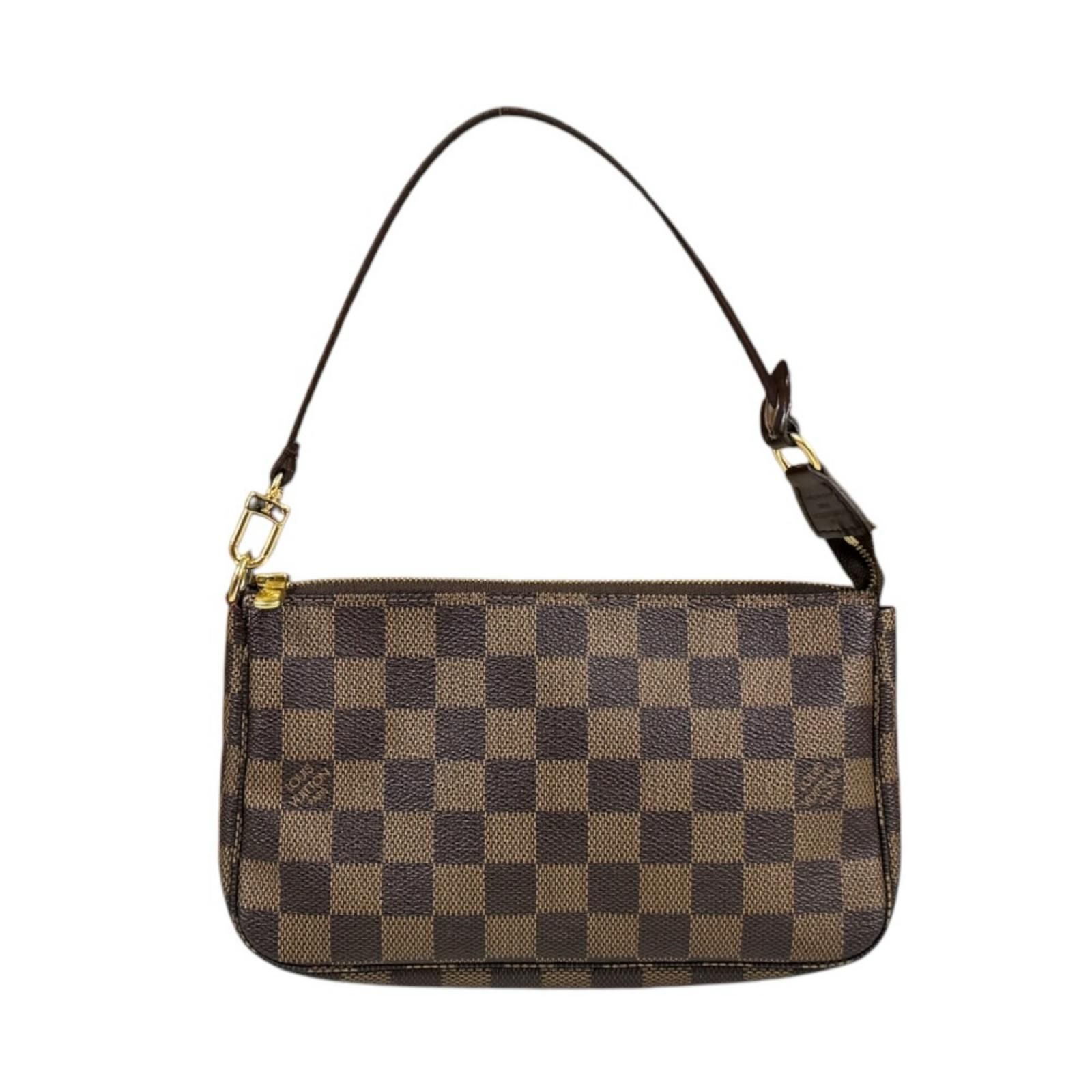 ルイヴィトン ポシェットアクセソワール ダミエ ハンドバッグ ダミエキャンバス N51985 ブラウン レディース LOUIS VUITTON 中古 ルイヴィトン ルイ ヴィトン