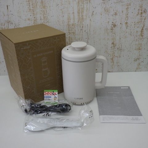 エレコム IH炊飯器 小型 1合炊き コンパクト設計 低糖質モード 一合厚釜採用 ひとり暮らし用 ケトルサイズ LiFERE ホワイト HAC-RCIH01WH 家電品 未使用品