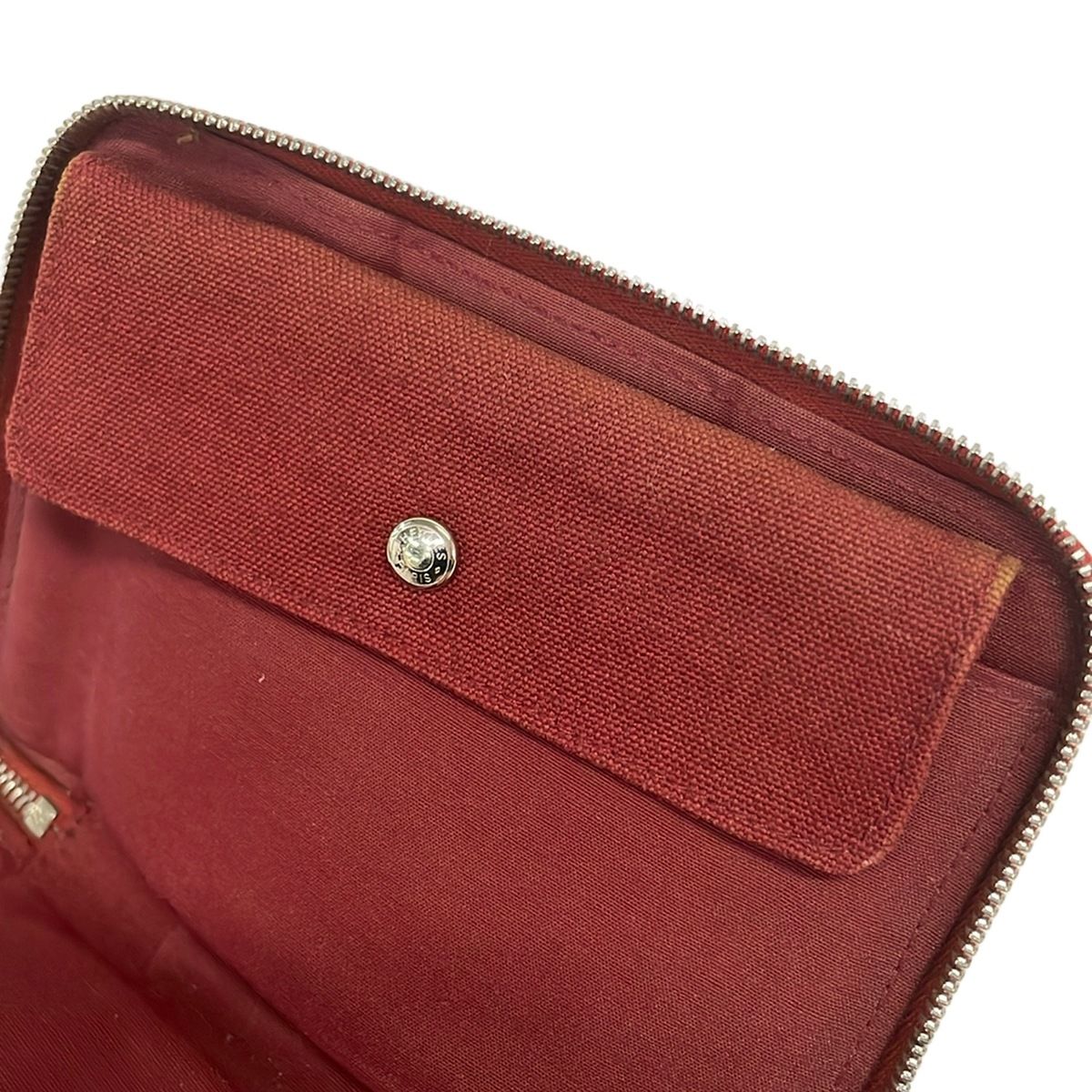 HERMES(エルメス) 2つ折り財布 ドーヴィルパースPM ボルドー ラウンド 