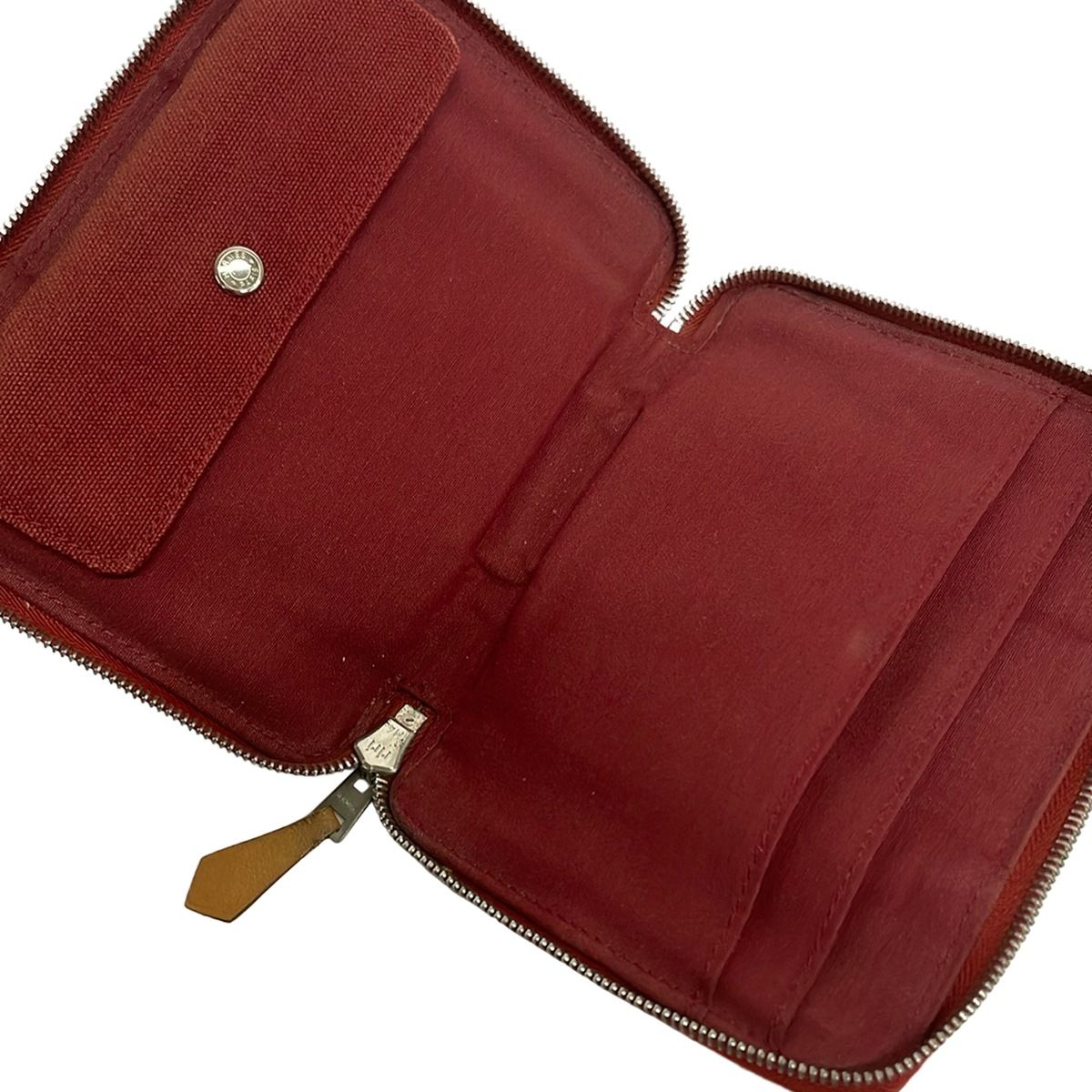 HERMES(エルメス) 2つ折り財布 ドーヴィルパースPM ボルドー ラウンド 