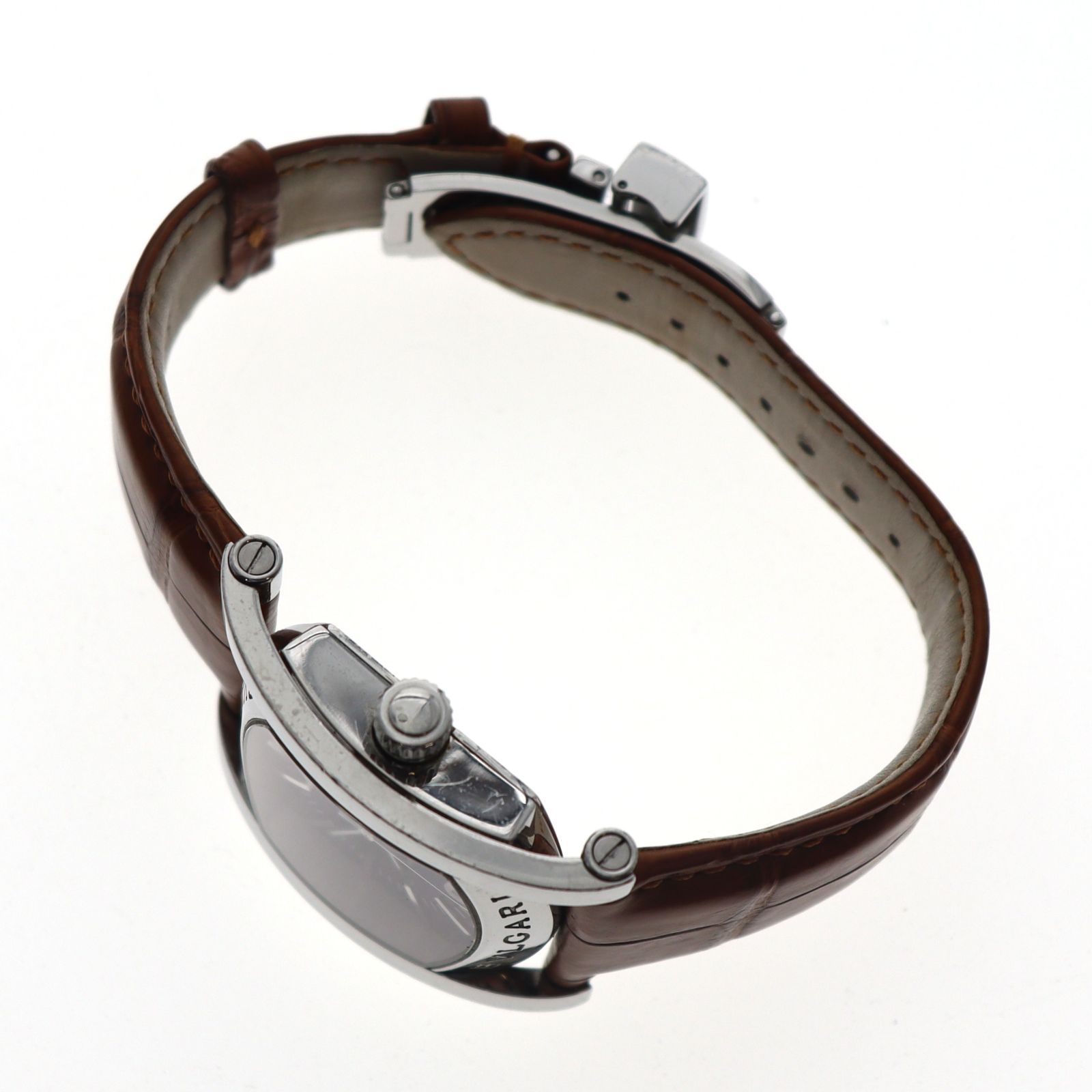 美品】BVLGARI アショーマ AA44S 自動巻き メンズ 腕時計 純正レザー 