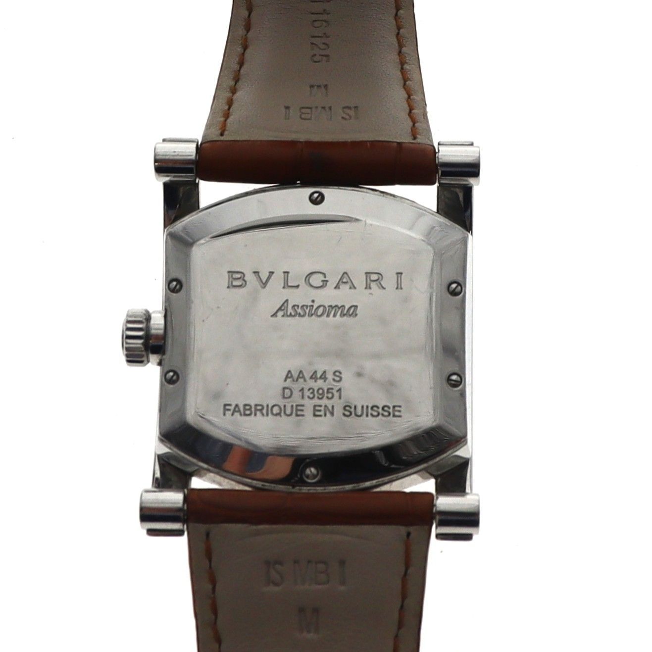 美品】BVLGARI アショーマ AA44S 自動巻き メンズ 腕時計 純正レザー 
