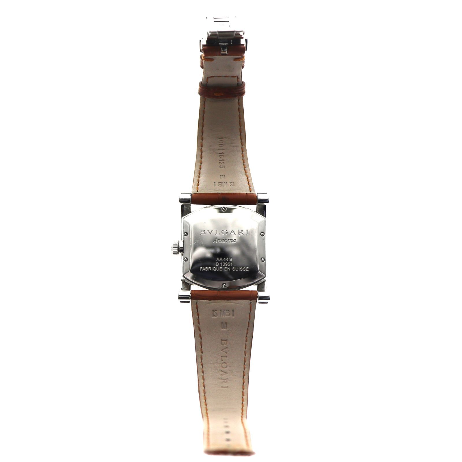 美品】BVLGARI アショーマ AA44S 自動巻き メンズ 腕時計 純正レザー 