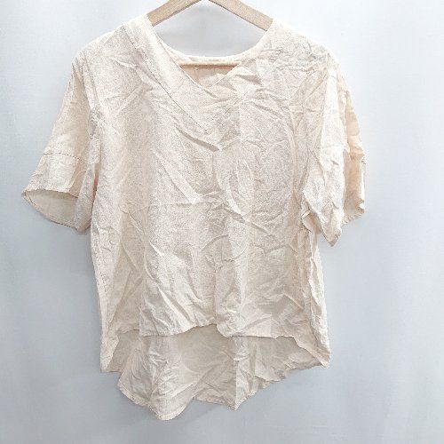 ◇ ⊂ N.s エヌドットエス 半袖 カットソー サイズ F オフベージュ系 レディース E 【1409240048169】