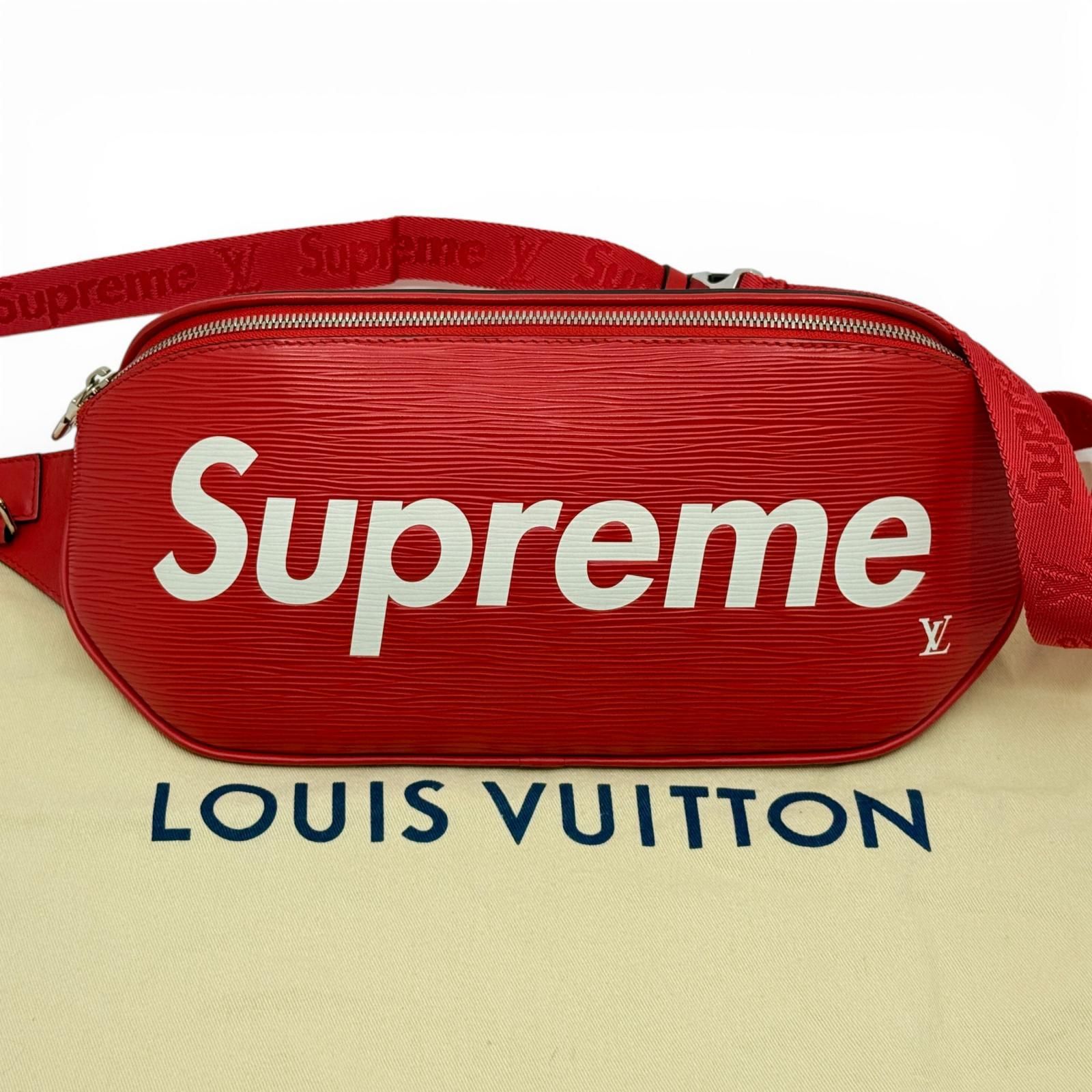 Supreme シュプリーム LV ×Supreme バムバッグ PM エピ レッド M53418 メンズ ウエストバッグ 稼働品