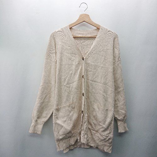 ◇ ⊇ B:MING by BEAMS　ビーミングバイビームス Vネック 長袖 カーディガン サイズ ベージュ レディース E 【1409240052845】