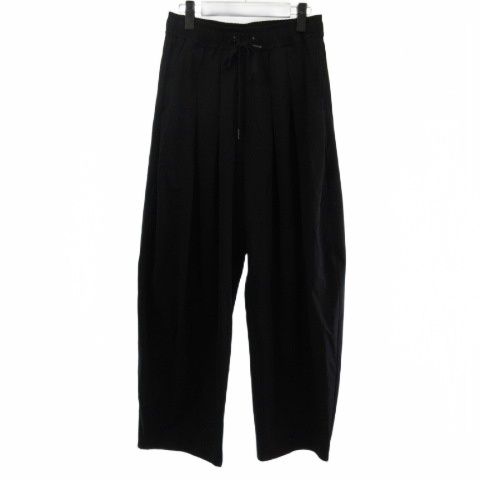 シニカル CYNICAL 612-96011 26SS ナイロンストレッチバレルパンツ タック ワイドパンツ 黒 ブラック 02