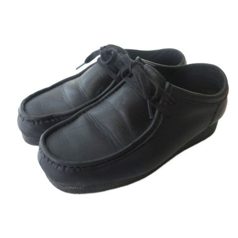 クラークス clarks ワラビーブーツ シューズ レザー ブラック 黒 5.5 24.5cm