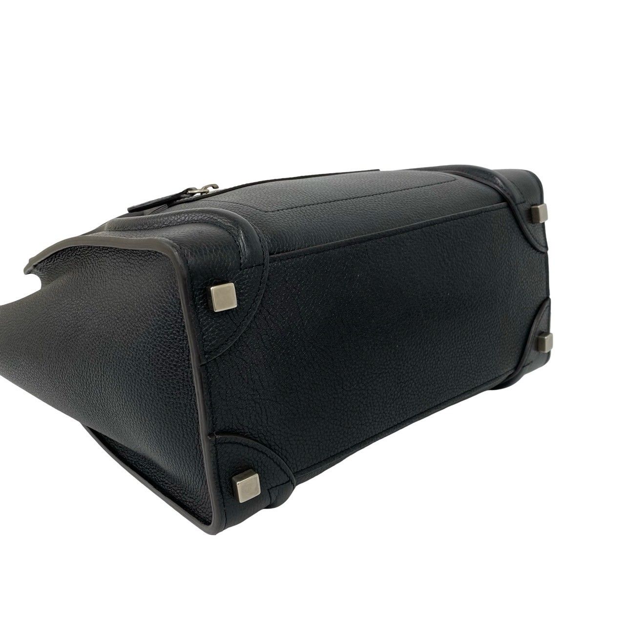 極 美品 保存袋付き CELINE セリーヌ ラゲージ マイクロ レザー 本革 
