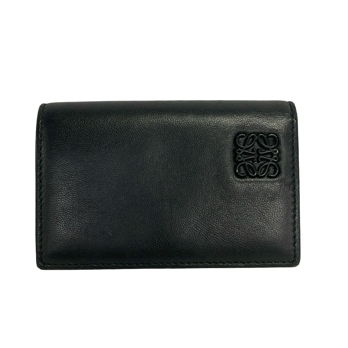 LOEWE(ロエベ) 名刺入れ - 黒×ネイビー レザー