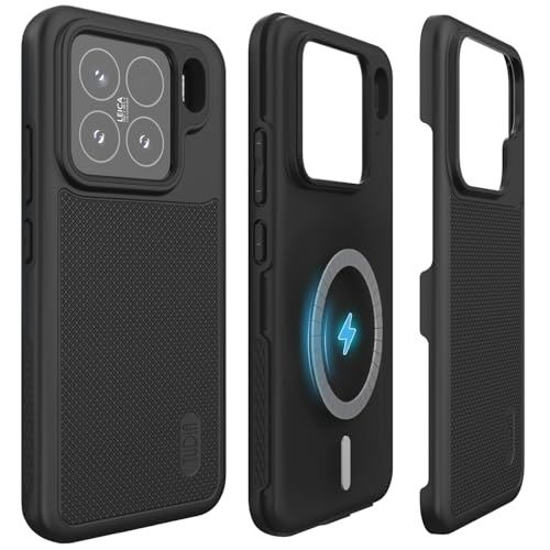 TUDIA「MagSafe対応・落下保護」Xiaomi 15 5G 用 ケース、「MergeGrip」二層構造防御 耐衝撃 滑り止め TPU Xiaomi 15 対応 携帯電話カバーバンパー - 黒 shu 6d4c023e