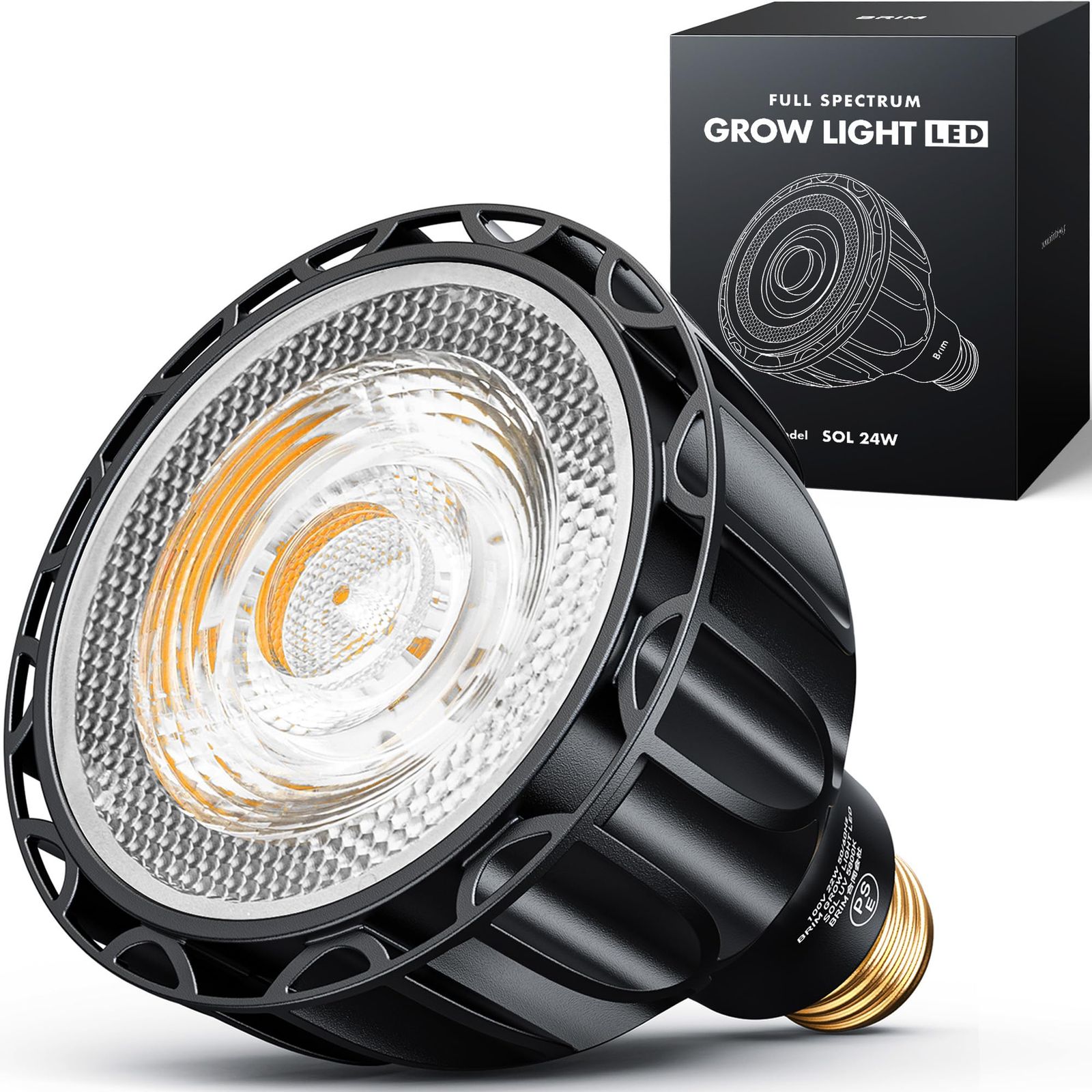 【公式】BRIM(ブリム) SOL UV 22W 植物育成ライト LED E26口金 フルスペクトル (SOL UV 白色系 (5800K)) 国内発送 e5069a72