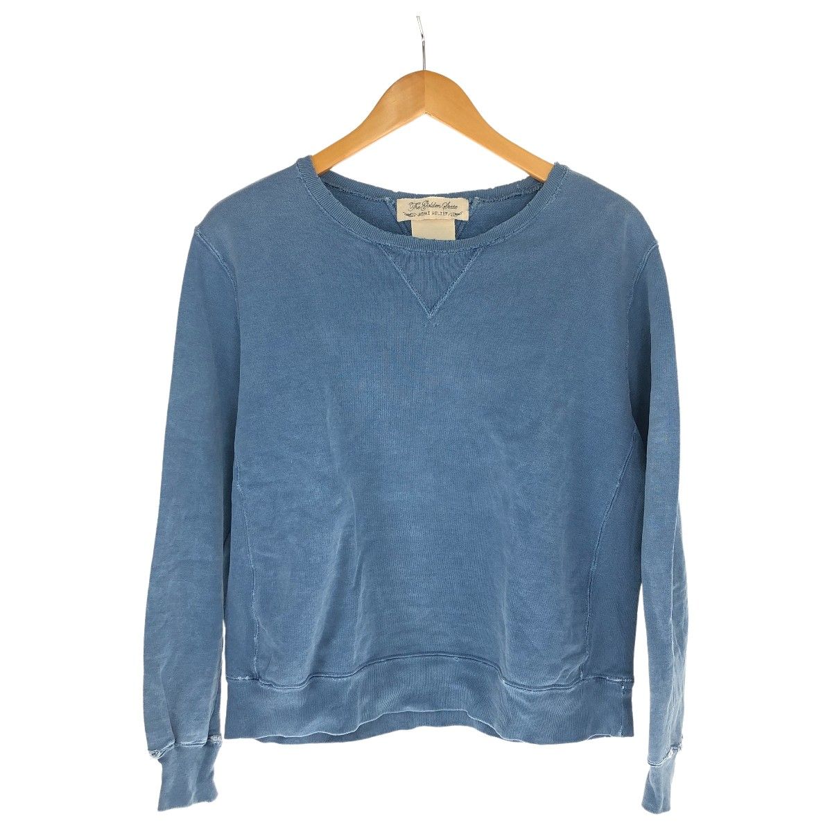 REMI RELIEF レミレリーフ スウェット SIZE S ダメージ加工有 古着 ブルー