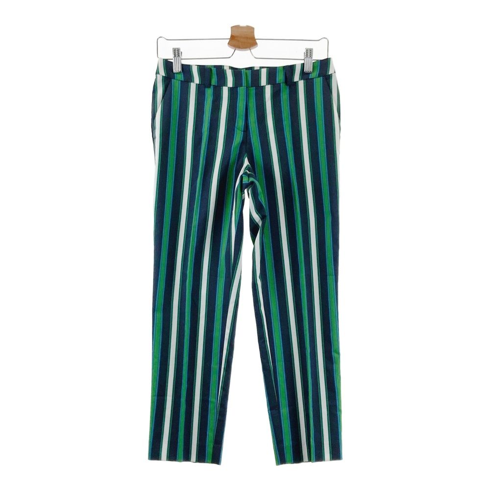 サイズ：38 LANVIN SPORT ランバン スポール クロップドパンツ ストライプ柄 ネイビー系 [240101556675] ゴルフウェア レディース ストスト