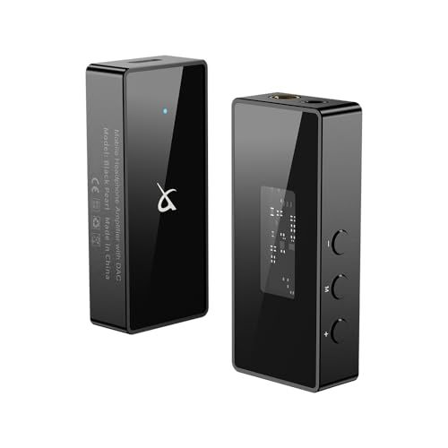 TRN Black Pearl ポータブルヘッドホンアンプ - デュアル CS43131 DAC、4.4mmバランス/3.5mm出力、Hi-Res 384kHz/32bit & DSD256対応 (ブラッ)wb 65aeeaa4