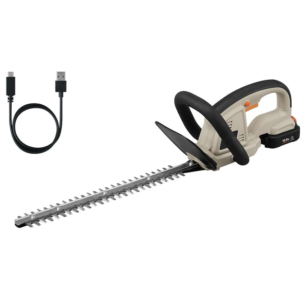 アイリスオーヤマ 充電式ヘッジトリマー 電動草刈り機 10.8V Type-C充電式 刈込幅350mm JHT35010TC サンドベージュwb 24b478a5