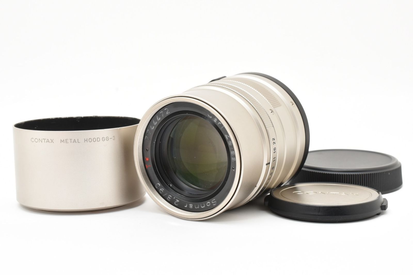 【良品】Contax G 90mm F2.8 G1 G2用 Carl Zeiss 中望遠単焦点 ポートレート フード付 AF動作良好