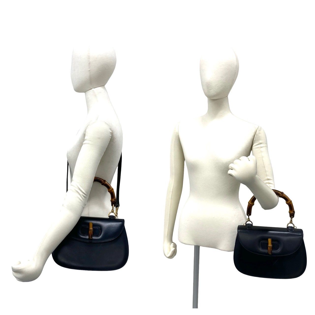 極 美品 GUCCI グッチ オールドグッチ ヴィンテージ バンブー レザー 