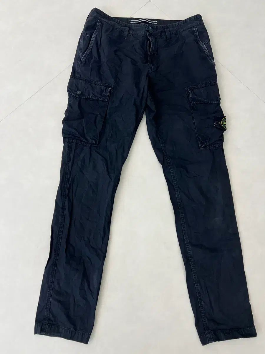 百貨店購入 STONE ISLAND ストーンアイランド 夏 ウォッシュ ウーブン カーゴ ズボン 32
