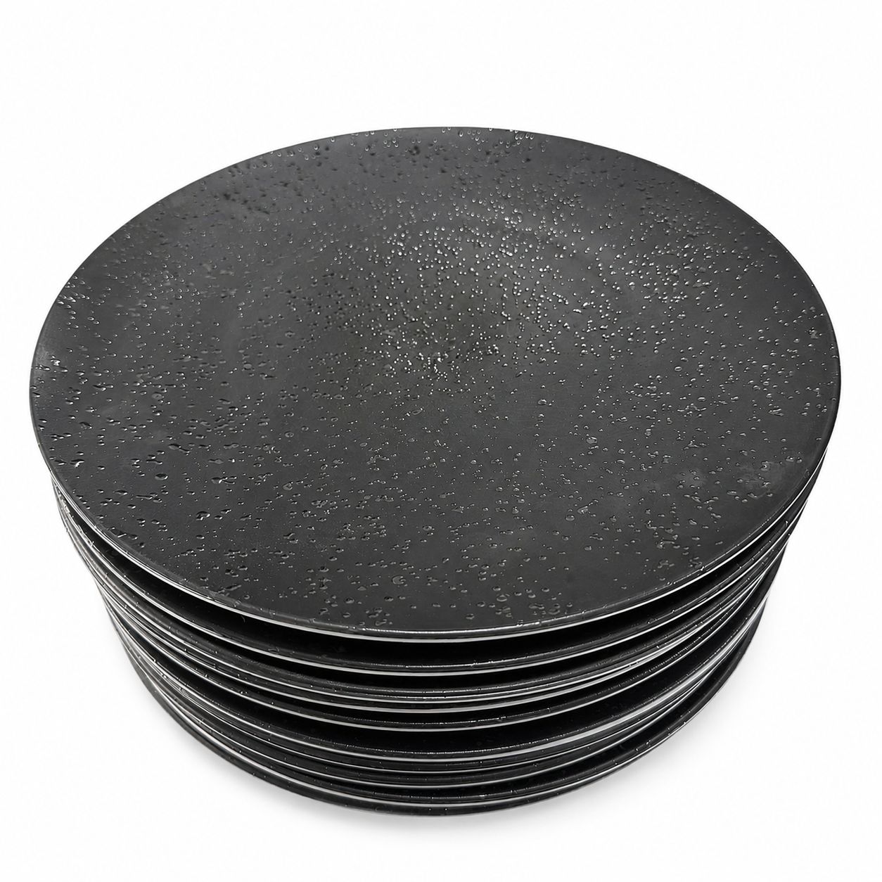 studio010 28.5cm ラウンドプレート10枚セット スタジオマルトウ 丸東 ブラック 黒 大皿 丸皿 和食 洋食 レストラン 飲食店 カフェ ランチ まとめ売り